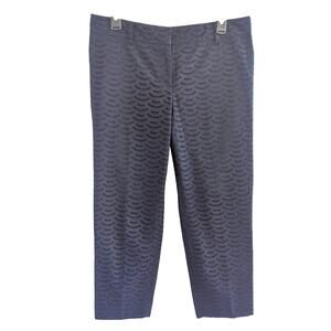 Ann Taylor Navy Eyelet Straight Fit Pants Size 8